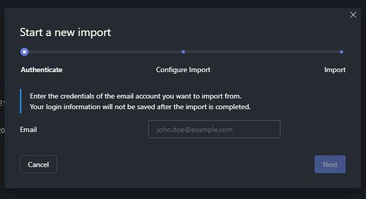 ProtonMail Import